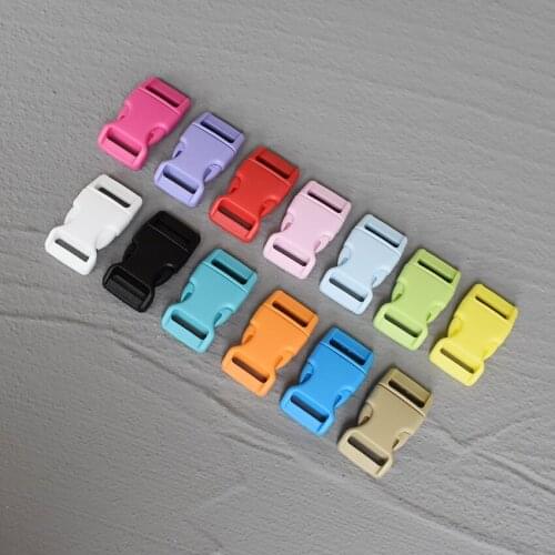 100 Pcs 15mm Colorful Curved Side Release Buckle Clasps For Paracord Bracelet Backpacks Clothes Bags Parts 15-CSFK