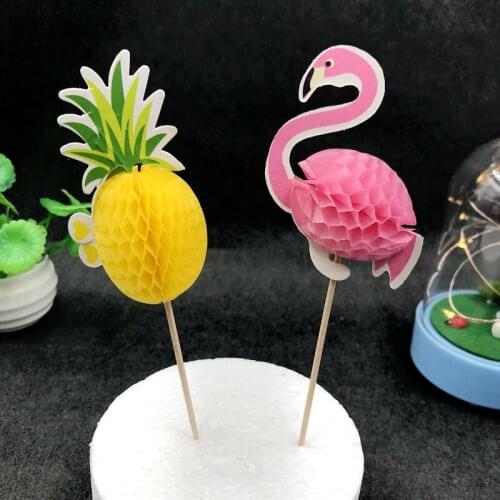 100pcs Set Wholesale Flamingo Dessert Cake Birdie Toothpick Fruit Tool Cartoon Party Fork Tableware Dinnerware Set