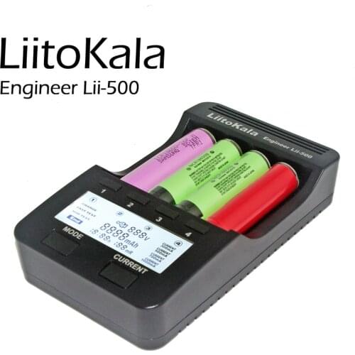 100% Liitokala lii500 LCD Charger for 3.7V 18650 26650 18500 Cylindrical Lithium Batteries,1.2V AA AAA NiMH Battery Charger