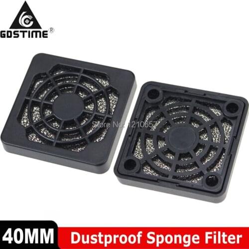 2PCS LOT PC Computer Black Plastic Dustproof 40mm Fan Filter