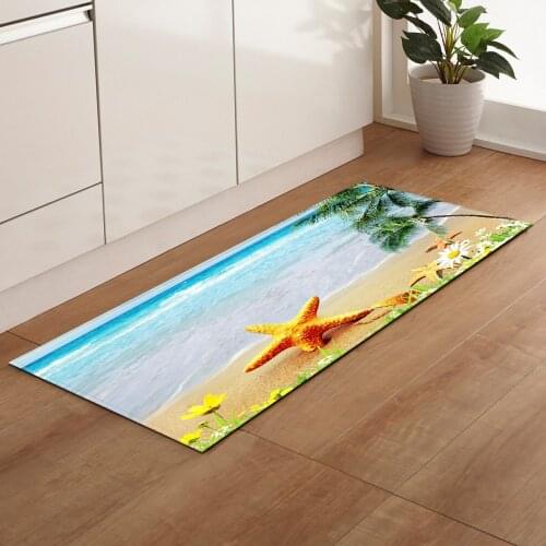 3D Kitchen Ocean scenery Floor Mat Anti-slip Area Rug For Living Room Bedroom Carpets Bedside Rug Bathroom Foot Mat