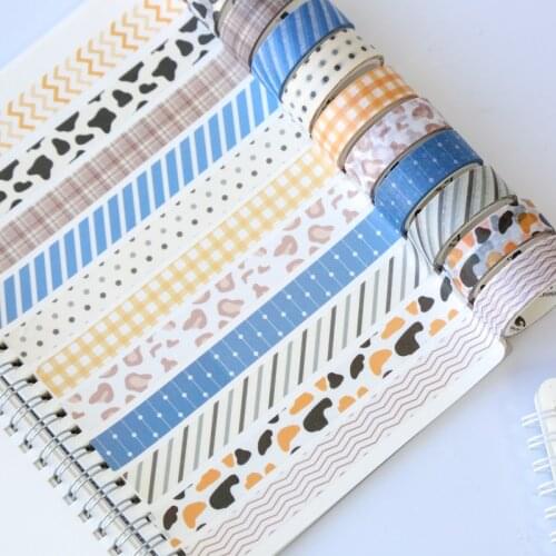 4 Rolls /Pack Cute Milk Cow Zebra Paper Washi Masking Tape DIY Decorative Tape