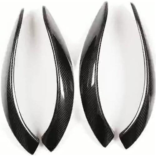 4 PCS SET Real Dry Hard Carbon Fiber Car Interior Door Handle Cover For BMW 3 4 Series F30 F31 F32 F33 2013-2019