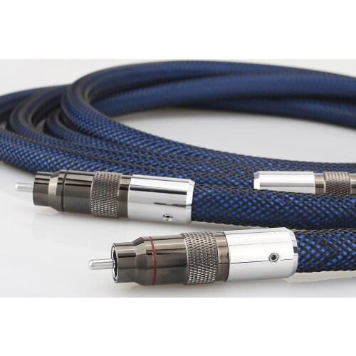 Audiocrast Silver Plated RCA Interconnect Cable Stereo Hi-Fi Audio Analogue Lead HIGH END PHONO RCA CABLE RCA TO RCA AUDIO Cable