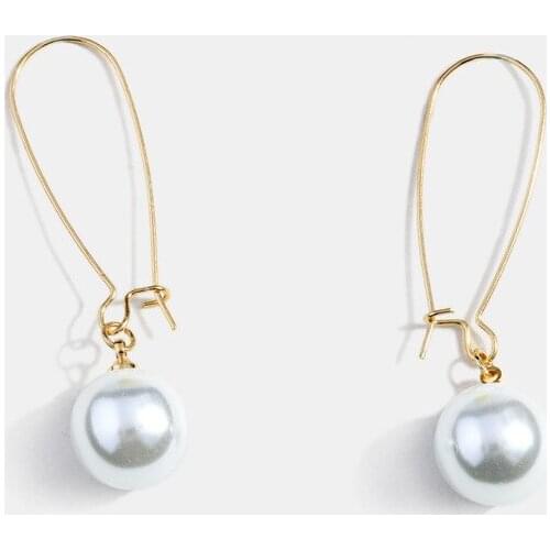 Long Simple Long Gold Dangle Pearl Earrings for Women Ornament Charm Jewelry Accessories Bohemia Jewelry Boho Cool 2021 Earrings