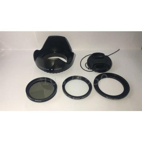 5in1 1 set lens Filter UV Filter + lens hood +lens cap + Step ring adapter + CPL for Sony A6500 A6300 A6000 A5100 A5000 NEX-6