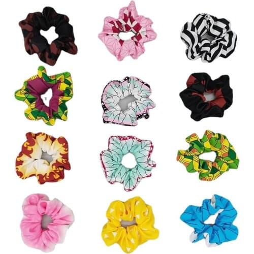 Anime Demon Slayer Headwear Cosplay Hair Ring Nezuko Zenitsu Tanjirou Makomo Tamayo Features Fashion Hair Accessories Girl