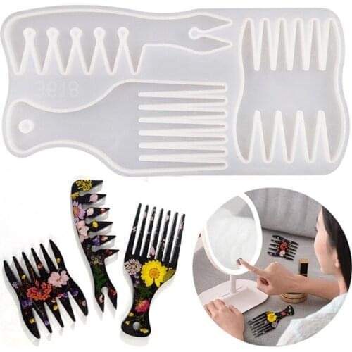 African Oil Hair Epoxy Comb Silicone Mold Hair Comb Resin Casting Mold Kit Diy Craft Jewelry Craft Making Hand Tools