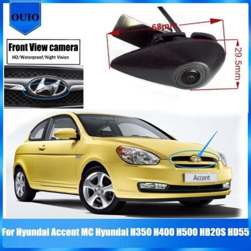 HD Car Front View camera For Hyundai Accent MC Hyundai H350 H400 H500 HB20S HD55 HD Night Vision waterproof Parking LOGO Camera