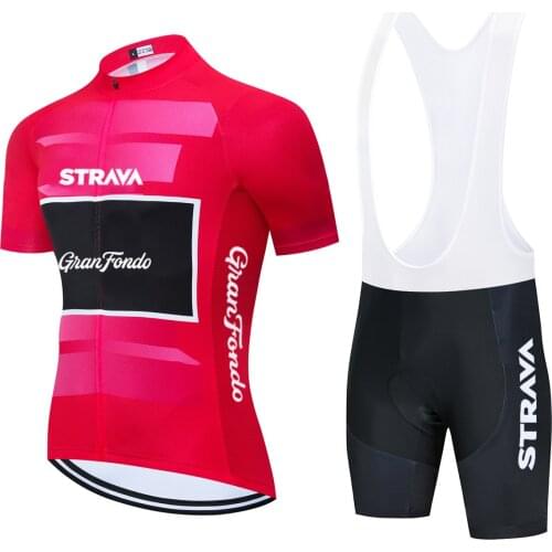 2021 Team STRAVA Cycling Clothing Set Summer Mountain Bike Cycling Jersey Bicycle MTB Sportswear Suit Maillot Ropa Ciclismo