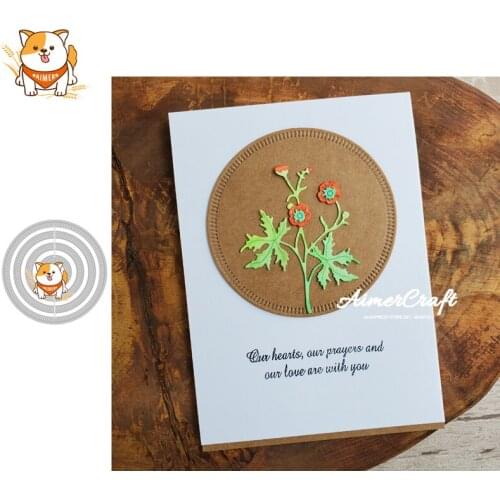 Circle Frame Background Metal Cutting Dies Mold Scrapbooking Stencil DIY Embossing Craft Die Cuts Card Making New Dies For 2021