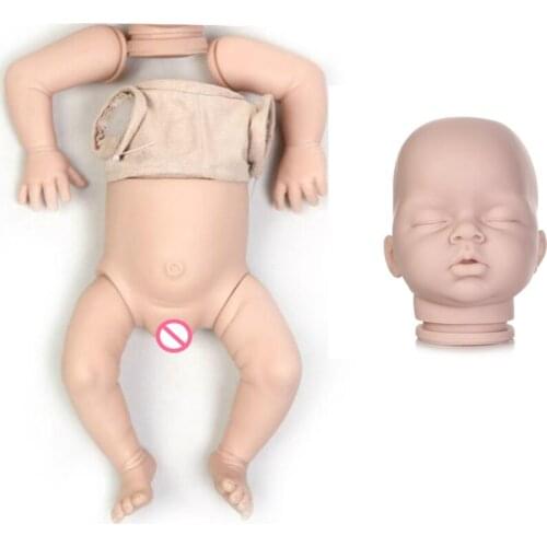 55cm unpainted girl boy doll soft vinyl silicone reborn baby dolls girls art work 22'' unfinished toy DIY accessories wholesale