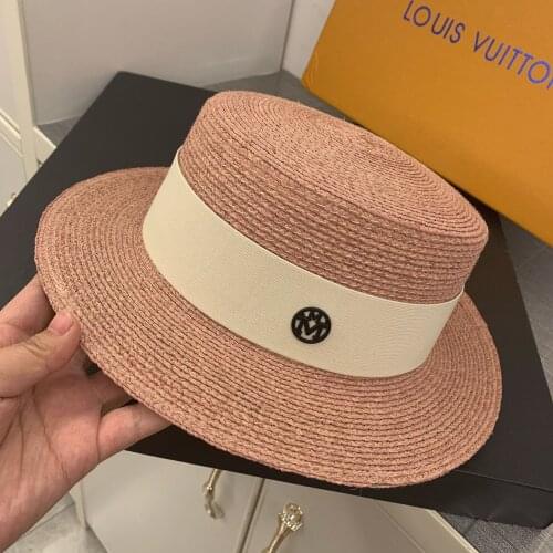 Fashion Ladies Sun Fedora Hats Straw Hat European and American Retro Gold Braided Hat Female Sunshade Flat Cap Visors Hats