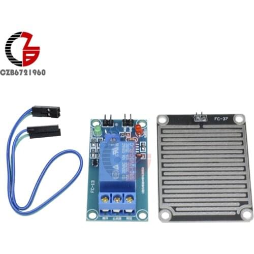 12V Raindrops Controller Module Rain Drop Sensor Relay Module For Arduino Foliar Moisture M35 Monitor Weather Module