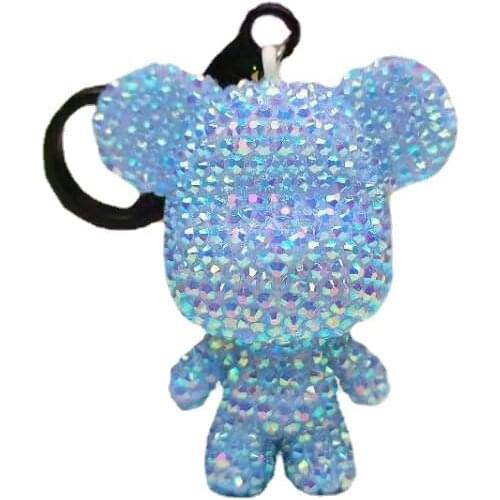2021 New Hot 24 Colors DIY Bear Key Chain Diamond Painting Toy Cute Crystal Bear Mosaic Embroidery Cross Stitch Bag Decor Gift
