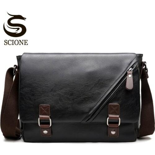 New Arrival Fashion Business Leather Men Messenger Bags Promotional Small Crossbody Shoulder Bag Casual Man Bag