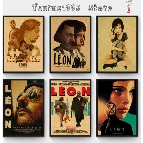 New Leon Classic Movie Kraft Paper Poster Bar Dorm Cafe Decorative Furnishing Painting Wall Stickers