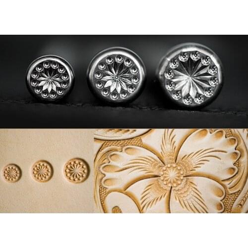 DIY Hand-Made leather engraving stamp for veg leather Stainless Steel Cowhide Printed Tools C- Shaped Sawtooth Guilloche