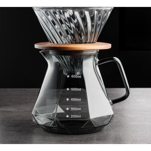 SHXING Coffee Obsidian Diamond Hand-brewed Coffee Sharing Pot Filter Cup Cloud Hand-brewed Coffee Pot Set