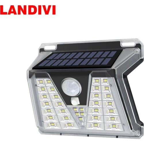 LANDIVI Outdoor Solar wall Lights, Super Bright 4 Optional Mode Motion Sensor Light Used for Porch Fence outdoor wall lights