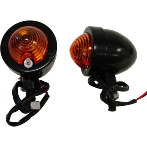 2PCS Universal Chrome Motorcycle Turn Signals Lights shell Retro Turn Lamp / Light For Choppers magna steed