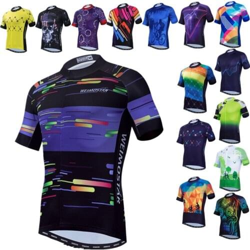 Weimostar Pro Cycling Jersey Mens Short Sleeve Mountain Bike Jersey Tops Anti-UV Bicycle Shirt Racing Biking Jersey Cycle Wear