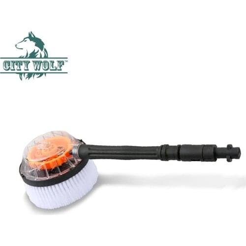 City wolf car washer Rotatable Circular Brush Connect With spray gun for Karcher Lavor high pressure washer car accessories