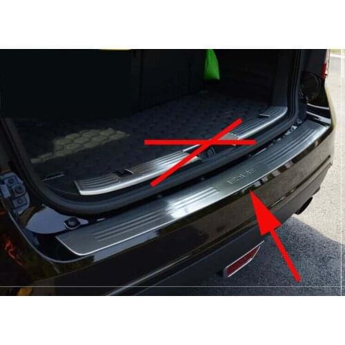 Rear Door Bumper Protector Sill Plate Cover Trim Steel For 2009-2014 Ford Edge Car Exterior Decoration Style 1PCS