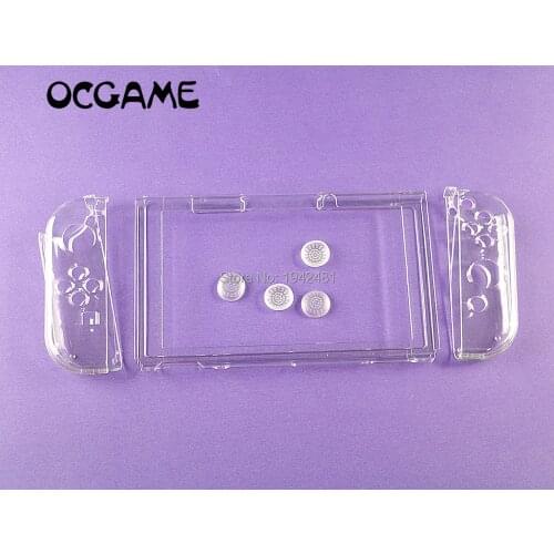 1set Hard Crystal Protective Transparent Case Cover Shell for NS NX Switch Console Case Cover + Thumb Caps with package