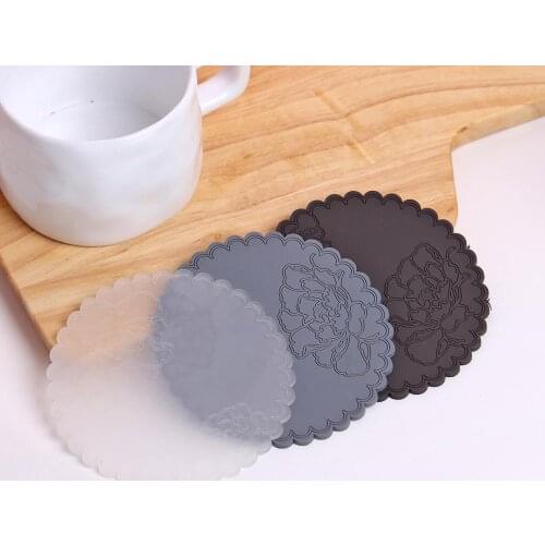 1pcs Silicone Fower Kitchen Dining Table Decortion Heat Insulation Resistant Mat Pad Cup Holder Coaster Placemat Kitchen Tools