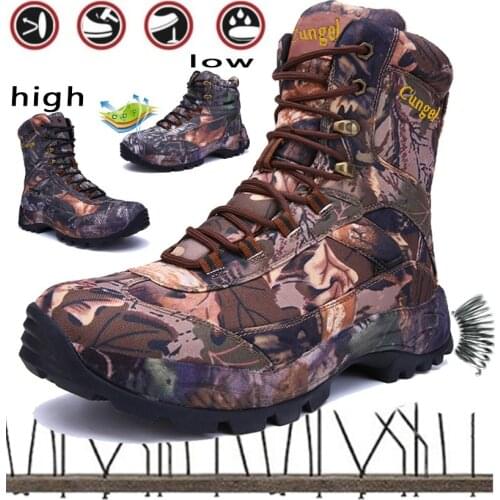 2021 Outdoor Tactical Sport Mens Shoes Waterproof Hiking Shoes Male Outdoor Winter Hunting Boots Mountain Shoes Men Army Boot