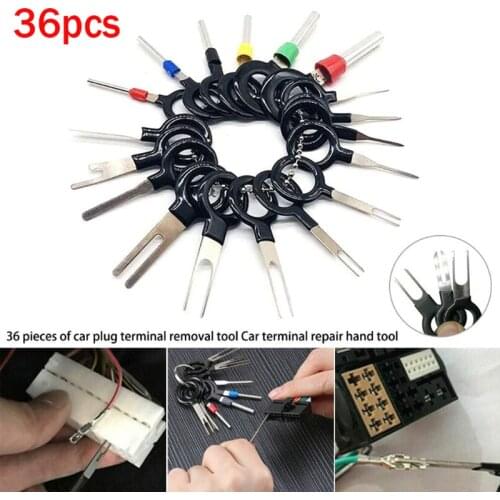 36pcs Terminal Removal Tool Key Extractor Pin Extraction Tool Kit for Depinning Crimp Wire Connector