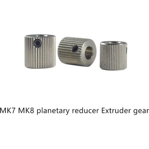 3d printer Makerbot stainless steel MK8 extrusion gear feeder rollers 38 teeth 40 teeth 50 teeth