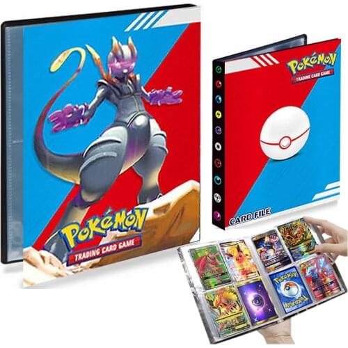 4 Pocket Pokemon Mewtwo Album 240 Card Book Playing Game Map Card Livre Pokémon Vmax Collectors Binder Folder Loaded List Holder