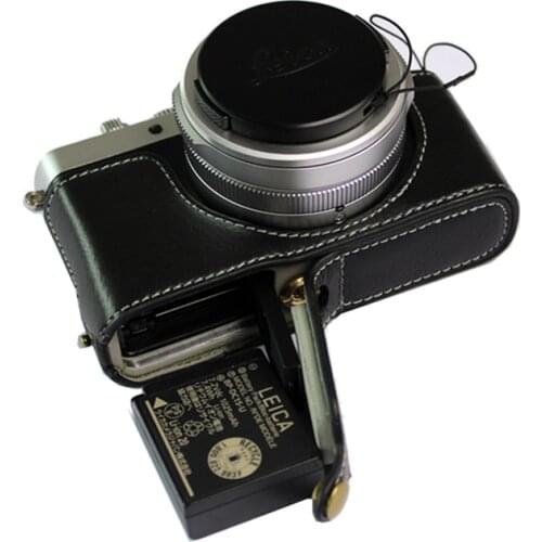 Genuine Leather half case Camera bag bottom BASE For leica D-LUX 7 LUX7 D7 D-LUX TYP109 With Battery Opening,Free Shipping