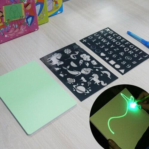 Fluorescent Drawing Board A4 Freezing Light PVC Pad Graphic Tablet for Painting Copy Sketch Kids Toys Dropshipping Wholesale