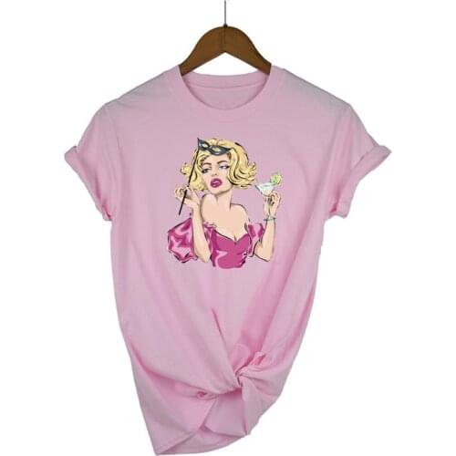 Fashion Lovely Personality Woman Nordic Vintage Art T Shirt Women Punk Harajuku Short Sleeve Cotton Plus Size Streetwear Clothes