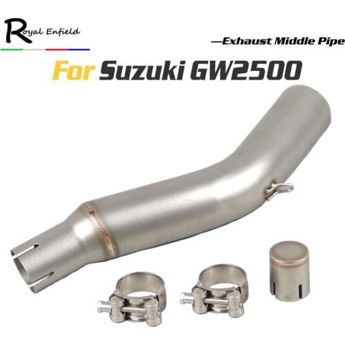 GW250 51MM Exhaust Middle Link Pipe Section Adapter Stainless Steel 51mm Tip Escape Connect Pipe For Suzuki GW250 gw250f