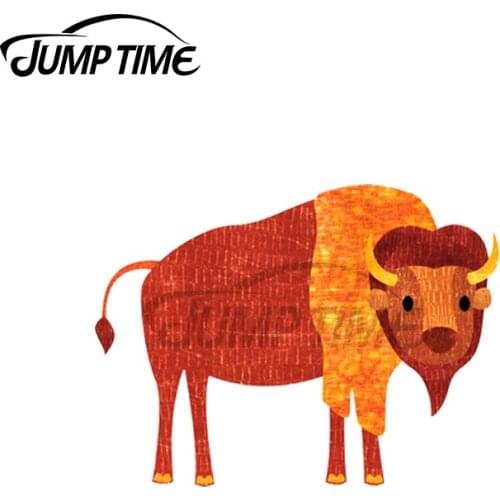 JumpTime 13 x 6.8cm For Bisfor Bison Car Stickers Waterproof DIY 3D Sticker Bumper Custom Printing Window Decal Decoration