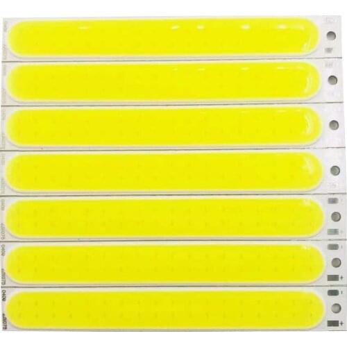HOT 10pcs/lot DC12V 5w 500lm 12*98mm strip cob led bars 100lm/w for the DIY lighting lamp led module