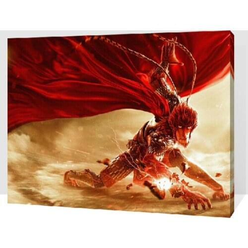 MaHuaf-X068 Monkey king glory Painting By Numbers DIY Handpainted child Gift Coloring By Number on Canvas Painting home decor