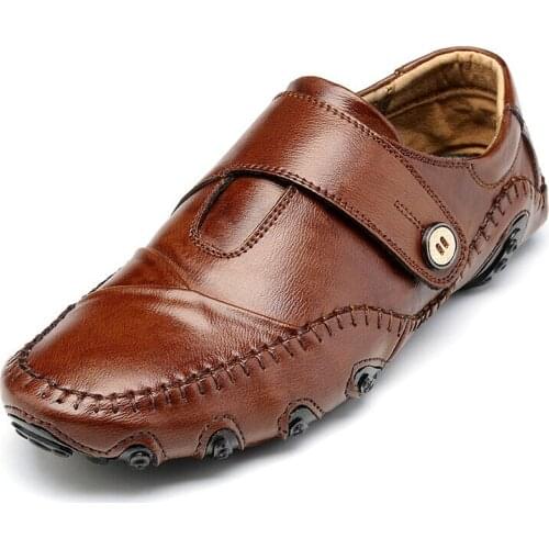 Mens Leather Shoes Moccasins Driving Loafers Outdoor Comfy Slipper Casual Flats Fashion Casual Shoes Business Shoes