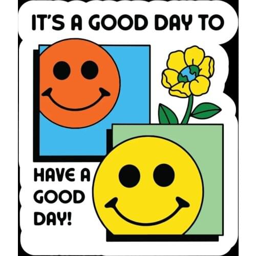 LLY-0867 Personality Car Stickers HAVE A GOOD DAY Modeling Decal PVC Auto Motorcycle Laptop Decorative Waterproof Cars Sticker