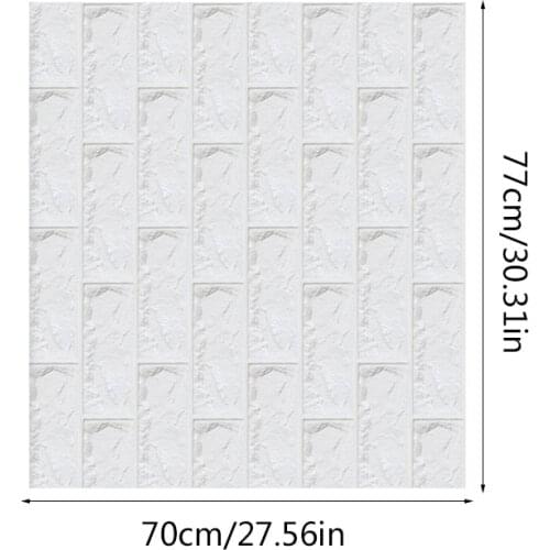 3D Wall Stickers Imitation Brick Waterproof Panels Self-adhesive Kindergarten Foam Wallpaper Bedroom Living Room TV Background