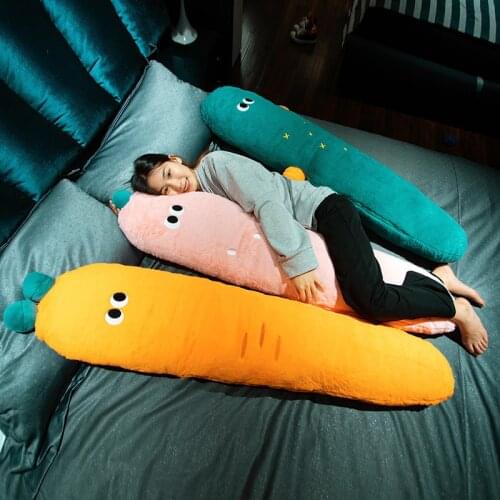 100/140cm Cactus Strawberry Carrot Plush Body Pillow Toys Long Plushie Cartoon Stuffed Dolls Kids Sleeping Mate Soft Cushions