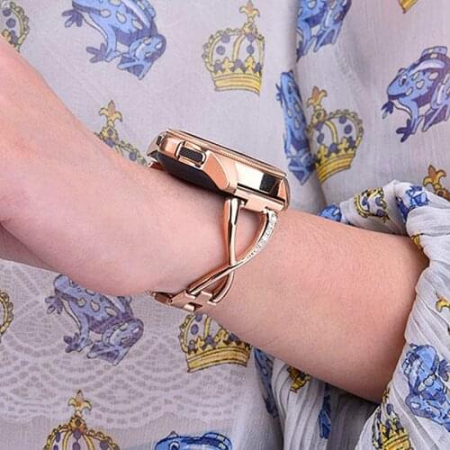 20mm 22mm Watch Band Strap For Samsung Galaxy Watch 3 45mm 41mm Active 2 Bling Stainless Steel Bracelet For Galaxy 46mm 42mm