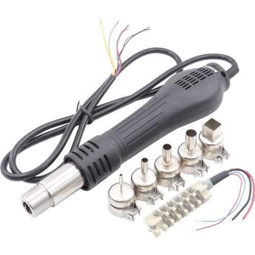 YIHUA Long steel cylinder heat gun handle,wind machine heat gun for YIHUA 862D+ 853D 995D 992D 852D++ 853AAAA Soldering station