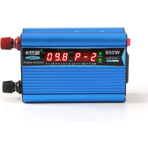 Most ideal 600W solar power inverter modified sine wave inverter 12V 220V 230V with ideal fault code Display and USB interface