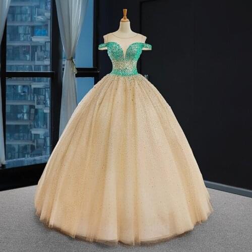 Champagne with green rhinestone beading rococo Medieval Renaissance drama Gown Costume Victoria Marie Antoinette Belle opera