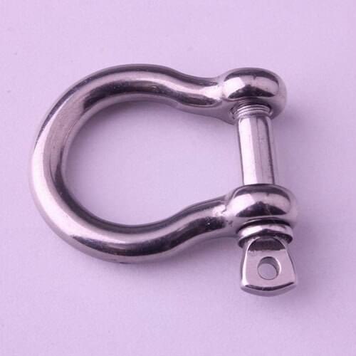 10pcs/lot 316 Stainless Steel O Bow Shackle U lock wire rope fastener 5mm Paracord Bracelet Fast Free shipping